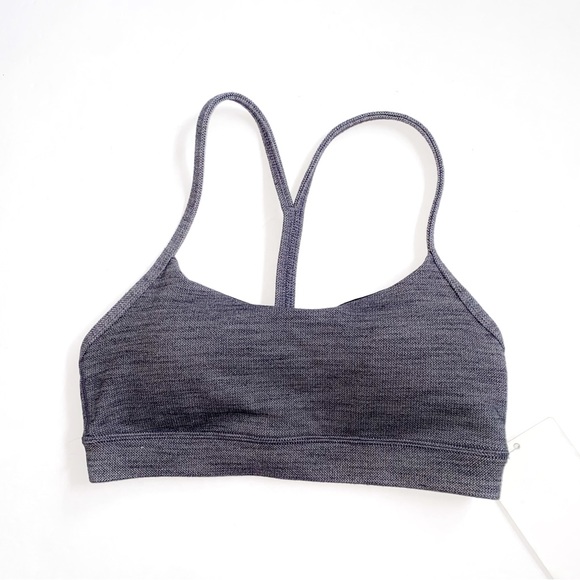 lululemon athletica Other - Lululemon Flow Y nulu sports bra Mini Heathered Herringbone Black white gray